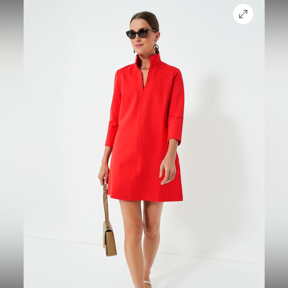 Red corduroy Clifton shift dress- Tuckernuck
